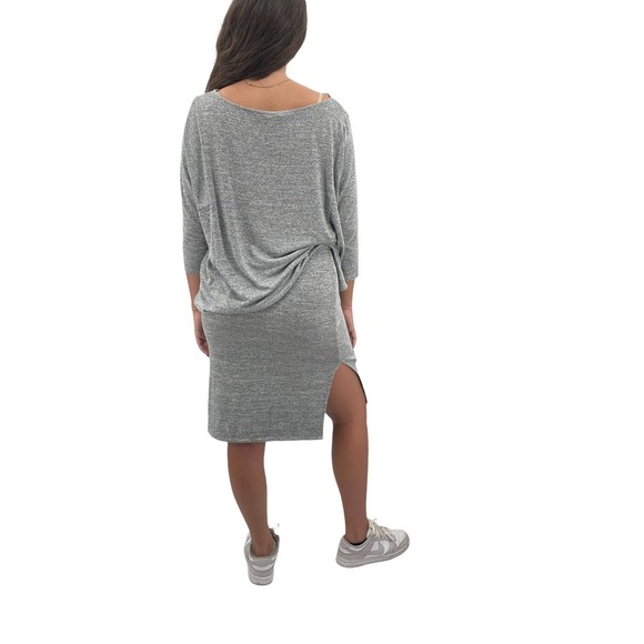 GAP Matching Skirt Set Comfy Jersey Oversized Top Below the Knee Skirt Gray XS/M - Picture 8 of 10